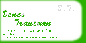 denes trautman business card